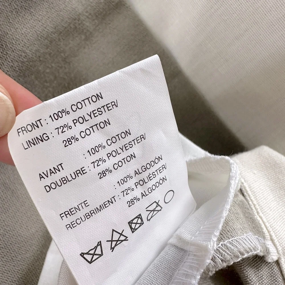 Set of 2 panels Crate&Barrel lined cotton curtains 50” by 84”